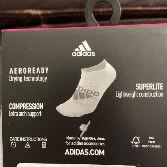 Adidas Superlite Compression No Show Socks 6pk - Picture 4 of 4